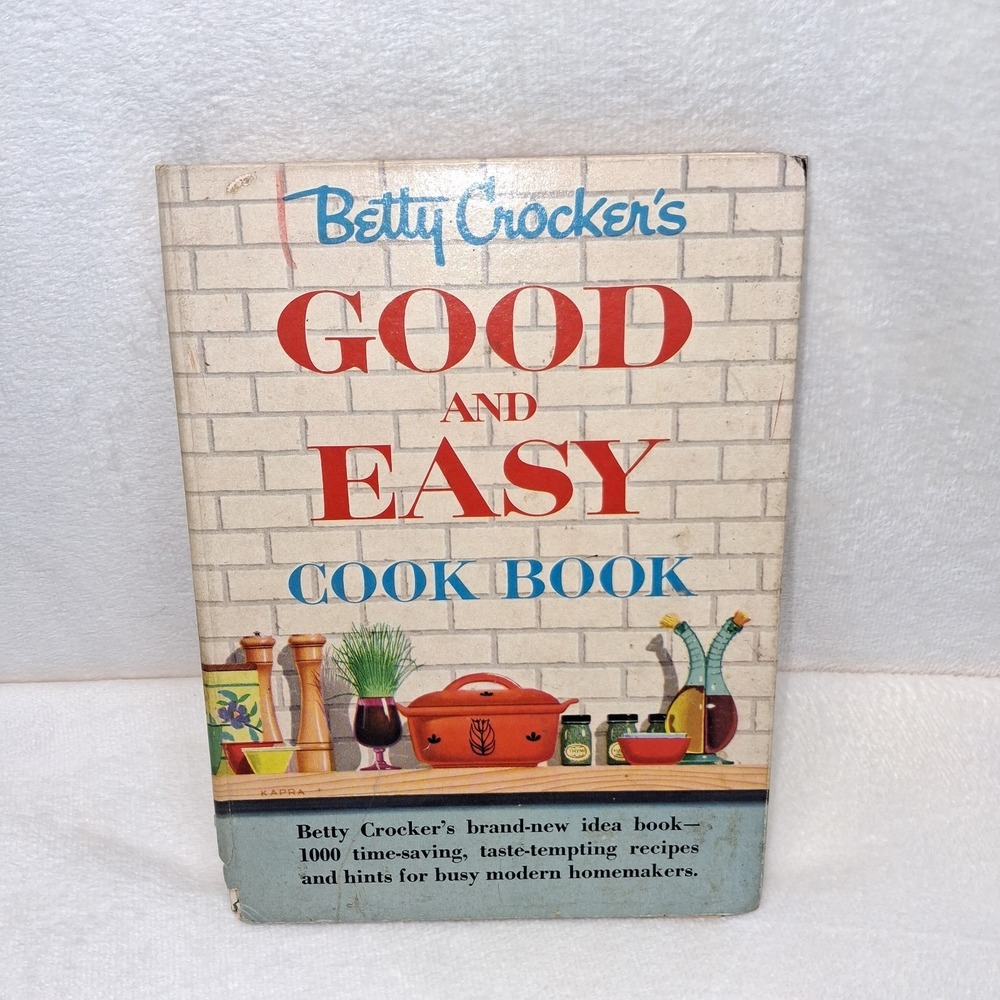 Vtg Betty Crocker's Good and Easy Cookbook 1954 1st‎ Edition 3rd Printing Wire